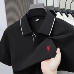 2026 New Fashionable Pony Embroidered Men's Summer Short sleeved Polo Shirt Skin friendly Breathable Business Casual T-shirt Top