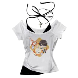 Love And Deepspace crop top girl japanese y2k 2000s gyaru japan shirt vintage gyaru dollette