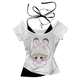 Love And Deepspace crop top girl japanese y2k 2000s gyaru japan shirt vintage gyaru dollette