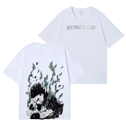 Rock Lee Naruto Back Art Cotton Tee High-quality Streetwear Is Suitable for Both Men's and Women's 2026 New Summer