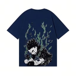 Rock Lee Naruto Back Art Cotton Tee High-quality Streetwear Is Suitable for Both Men's and Women's 2026 New Summer