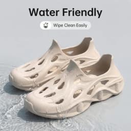 Comfort Thick Bottom Clogs Men Summer 2026 Breathable Hollow Out Waterproof Eva Sneakers Non Slip Man's Water Shoes Slippers