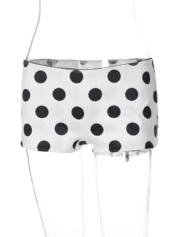 Dulzura Polka Dot Print High Waist Ruffles Slim Fit Shorts Women'S Vintage Casual Versatile Pants Party Club Beach Summer Outfit