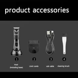 Kemei IPX7 Waterproof Hair Trimmer Private Area Hair Remover Electric Hair Shaving Machine LED Display Bikini Shaver KM-1840