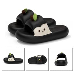 Cute Thick Bottom Apple Slippers Women Summer 2026 New Soft Sole Platform Cloud Slides Woman Comfort Anti Slip Beach Sandals