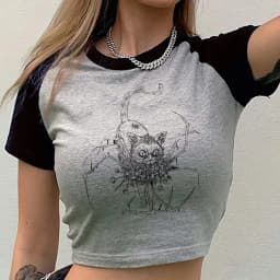 Junji Ito Shintaro Kago Tomie crop top teen party meme emo japanese tshirt meme japanese japan dollette