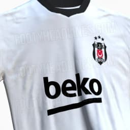 Besiktas JK 2025/26 Home Soccer Jersey Turkish Super Lig Men's Fan Version Black White V-Neck Breathable Football Shirt Kit