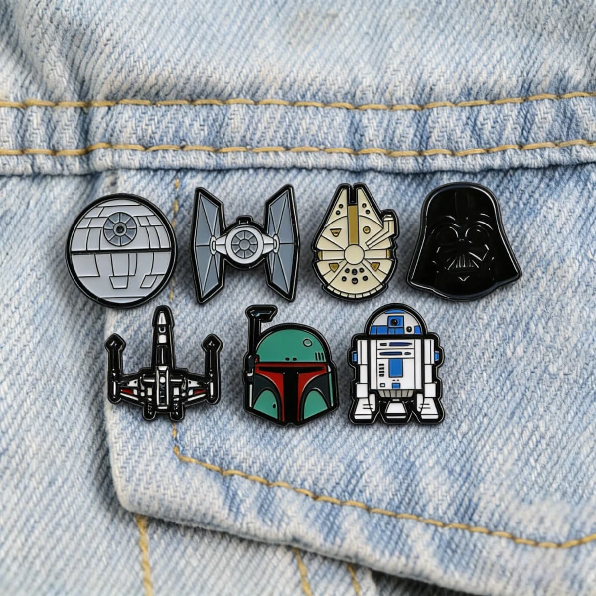 7pcs/set Sci-Fi Movie Enamel Pin Set Cool Stuff Brooch Bulk Lapel Pins for Backpacks Fashion Accessory Gift For Fans