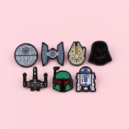 7pcs/set Sci-Fi Movie Enamel Pin Set Cool Stuff Brooch Bulk Lapel Pins for Backpacks Fashion Accessory Gift For Fans