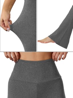 Women's Super Soft Flare Pants High Waisted Tummy Control Workout Yoga Push Up Gym Fitness Long Leggings Bell Bottoms