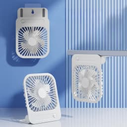 Eary 1200mAh Portable Magnetic Desk Fan Ultra-thin USB Rechargeable Fan 180°Adjustable 4 Speeds Wall Fans Personal Cooling Fans