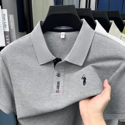 Designer brand 100% cotton short sleeve polo shirt luxury pony embroidery men's fashion summer comfort business casual T-shirt