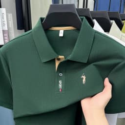 Designer brand 100% cotton short sleeve polo shirt luxury pony embroidery men's fashion summer comfort business casual T-shirt