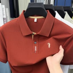 Designer brand 100% cotton short sleeve polo shirt luxury pony embroidery men's fashion summer comfort business casual T-shirt