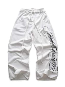 Trendy Streetwear Gothic Retro Harajuku Y2K Pink Sweatpants Hip-hop Casual Wide-leg Baggy Jogger Trousers for Men Women And Kids