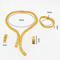 Original Simple Design Necklace Earrings Bracelet Daily Wear Jewelry Set for Women Fashion Jewellery for Party Wedding Gifts