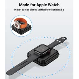 3 in 1 Magnetic Wireless Charger Pad Stand for iPhone 17 16 15 14 13 12 Pro Max Apple Watch AirPods Fast Charging Dock Station