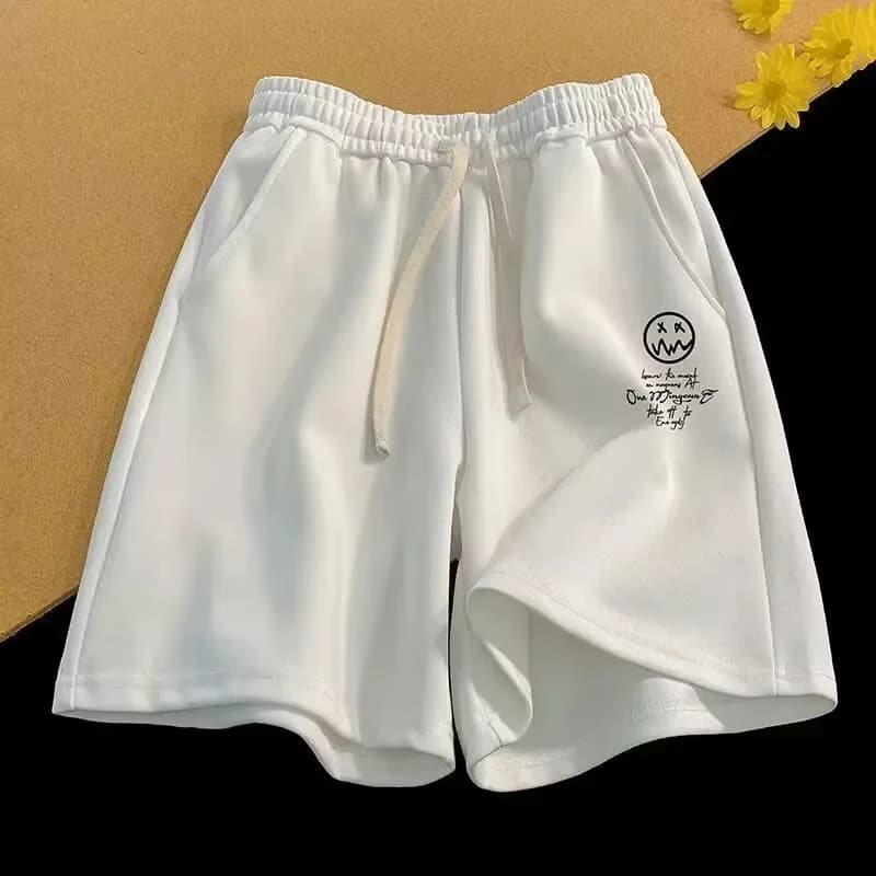 Men's Letter Graphic Print Drawstring Waist Shorts Casual Tie Front Track Athletic Shorts Basketball Training Summer Oversized
