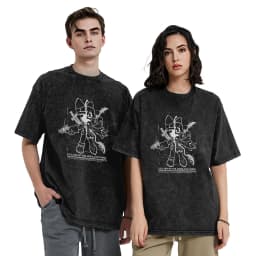 Murder Drones Anime T Shirts Hip Hop Washed Short Sleeve Street T-Shirt Fashion Men Women Tops Streetwear Printed Tee Shirt