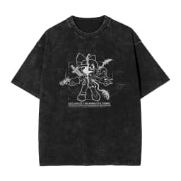 Murder Drones Anime T Shirts Hip Hop Washed Short Sleeve Street T-Shirt Fashion Men Women Tops Streetwear Printed Tee Shirt