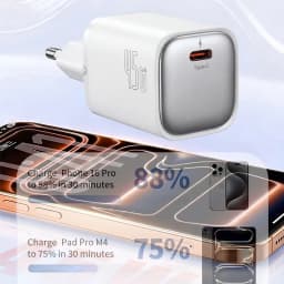45W EU Charger Fast Charging Power Adapter Type-C C Cable For Phone GaN Plug