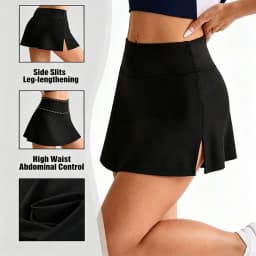 High Waist Split Sports Skort Fashion Running Training Tennis Skirt Yoga Fitness Quick Dry Anti See Through Skirt For Workout