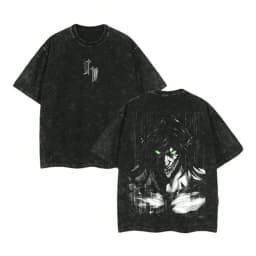 2026 New "Attack on Titan" Animated Version Printed Vintage Cotton Washed Men's and Women's Tops, Harajuku Style Summer