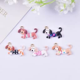 10pcs Fashion Cartoon Metal Dog Charms Pendant for Women Jewelry Making
