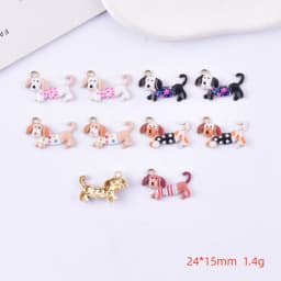 10pcs Fashion Cartoon Metal Dog Charms Pendant for Women Jewelry Making
