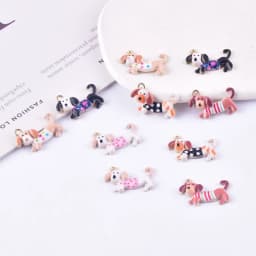 10pcs Fashion Cartoon Metal Dog Charms Pendant for Women Jewelry Making
