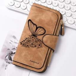 Heart-Shaped Animal Paw Butterfly Print Design Women Wallets Card Coin Wallet for Girls Purse ID Wallets Female Coin Purse Gift