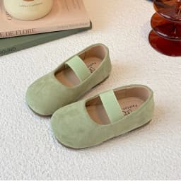Girls Dance Performance Shoes Slip-on Kids Soild Candy Color Ins Trendy 2026 New Girls Flat Shoes Soft Sole Round Toes 23-30