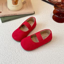 Girls Dance Performance Shoes Slip-on Kids Soild Candy Color Ins Trendy 2026 New Girls Flat Shoes Soft Sole Round Toes 23-30