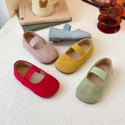 Girls Dance Performance Shoes Slip-on Kids Soild Candy Color Ins Trendy 2026 New Girls Flat Shoes Soft Sole Round Toes 23-30