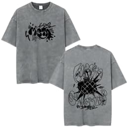 Anime Jojo Bizarre Adventure Dio Brando The World Vintage Acid Washed T Shirts Men Women Cotton Casual Short Sleeves T-shirts