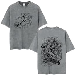 Anime Jojo Bizarre Adventure Dio Brando The World Vintage Acid Washed T Shirts Men Women Cotton Casual Short Sleeves T-shirts
