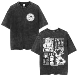 Anime Jojo Bizarre Adventure Dio Brando The World Vintage Acid Washed T Shirts Men Women Cotton Casual Short Sleeves T-shirts