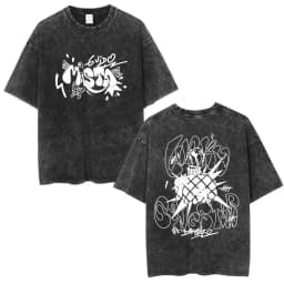 Anime Jojo Bizarre Adventure Dio Brando The World Vintage Acid Washed T Shirts Men Women Cotton Casual Short Sleeves T-shirts