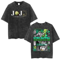 Anime Jojo Bizarre Adventure Dio Brando The World Vintage Acid Washed T Shirts Men Women Cotton Casual Short Sleeves T-shirts