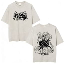 Anime Jojo Bizarre Adventure Dio Brando The World Vintage Acid Washed T Shirts Men Women Cotton Casual Short Sleeves T-shirts