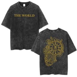 Anime Jojo Bizarre Adventure Dio Brando The World Vintage Acid Washed T Shirts Men Women Cotton Casual Short Sleeves T-shirts