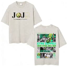 Anime Jojo Bizarre Adventure Dio Brando The World Vintage Acid Washed T Shirts Men Women Cotton Casual Short Sleeves T-shirts