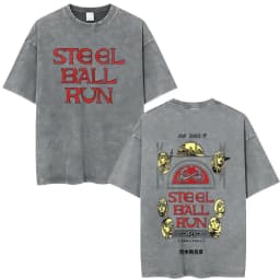 Anime Jojo Bizarre Adventure Dio Brando The World Vintage Acid Washed T Shirts Men Women Cotton Casual Short Sleeves T-shirts