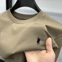100% pure cotton short sleeve round neck men's T-shirt hot selling luxury brand summer exquisite pony embroidery breathable top
