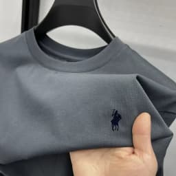 100% pure cotton short sleeve round neck men's T-shirt hot selling luxury brand summer exquisite pony embroidery breathable top