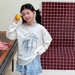Girls' base shirt spring clothes, girls' big children's western-style Korean long sleeved T-shirt children's spring and autumn