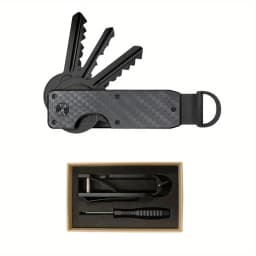 Key Organizer - Compact Metallic Key Holder | Minimalist Innovative Keyholder | Smart Keychain Secures