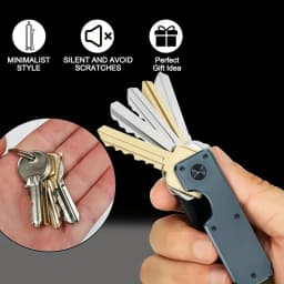 Key Organizer - Compact Metallic Key Holder | Minimalist Innovative Keyholder | Smart Keychain Secures