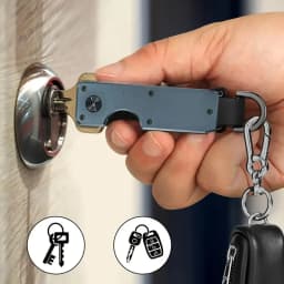 Key Organizer - Compact Metallic Key Holder | Minimalist Innovative Keyholder | Smart Keychain Secures