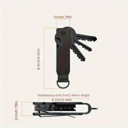 Key Organizer - Compact Metallic Key Holder | Minimalist Innovative Keyholder | Smart Keychain Secures